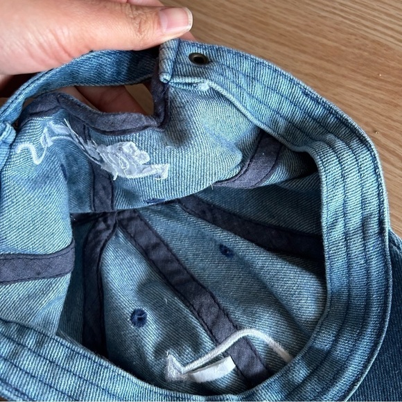 New KBEthos Vintage Denim Distressed Superior Baseball Cap - Picture 5 of 8